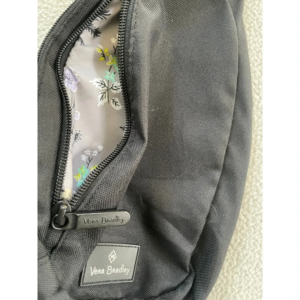 Vera Bradley Small Sling Backpack Black ReActive Mini Crossbody Bag